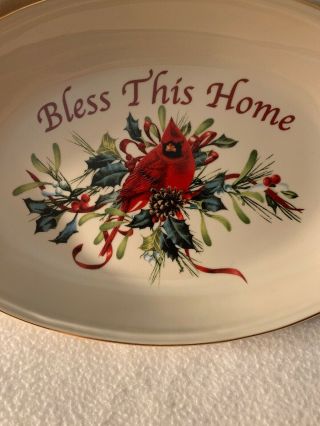 Lenox Winter Greetings Bless This Home Tray