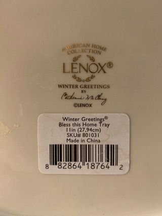 Lenox Winter Greetings Bless This Home Tray 2