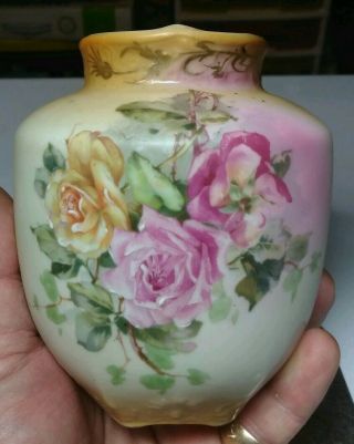Vintage Antique Royal Bayreuth Bavaria Small Rose Vase Or Flower Pot