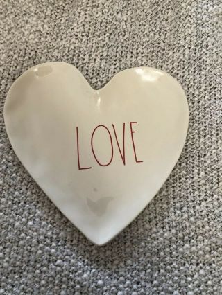 Rae Dunn By Magenta Love Heart Shaped Plate Valentine 