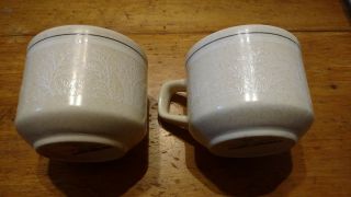 2 Cups and saucers SILHOUETTE Temper - Ware by Lenox USA 2