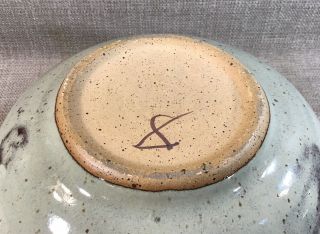 Hand Crafted Glazed Pottery Chip And Dip Bowls Signed 5