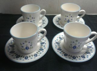 Marcrest Stetson Swiss Chalet Alpine 4 Cups And 5 Saucers