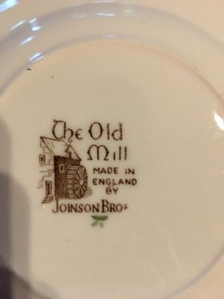 Vintage Johnson Brothers The Old Mill 6 1/4” Plate England 3