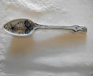 Vintage Porcelain Blue Onion Spoon