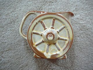 Frankoma Pottery Vintage Wagon Wheel Desert Gold 4 " Pitcher Creamer Red Clay Ex