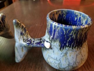 Two Vintage Pottery Coffee Mugs In The Shape Of A Whale 