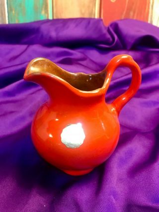 Vintage Frankoma Pottery 40a Flame Red Creamer Small Pitcher