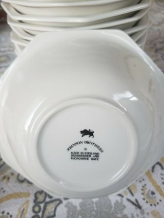 Johnson Brothers Heritage White Ironstone Cereal Bowls Made In England 10 Avail