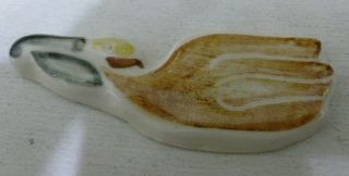 Small Shearwater Pottery Tile Pelican Bird Figure,  3 1/4 " Long