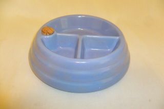Antique Vintage Childs Blue Divided Plate Hot Water Dish