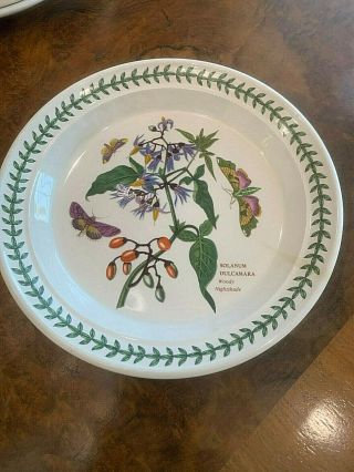 Portmeirion Botanic Garden Salad Plate Woody Nightshade - 8 1/2 In Rare