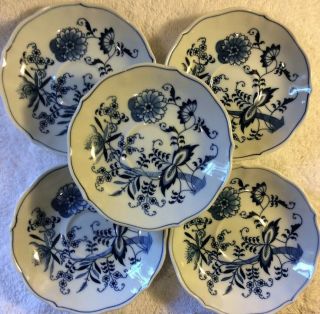 Blue Danube From Japan The Most Popular China Set Of 5 Coffee Saucers 5 1/2”
