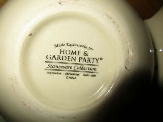 Home & Garden Party 2 Part Relish Dish Birdhouse Pattern Stoneware 4
