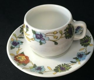 Porcelaine De Paris,  Fleurs Persanes Cup And Saucer,  Vintage,