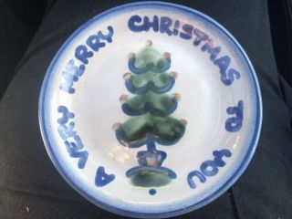 M.  A.  Hadley 4 " Plate/ Coaster A Very Merry Christmas To You - Tree With Star