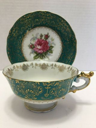 Hand Painted Japan Teacup And Saucer