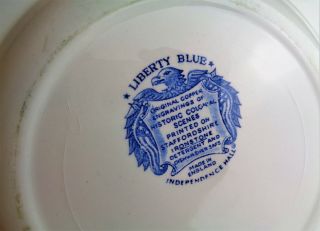Vintage Staffordshire Liberty Blue Independence Hall Ceramic Plate England 3