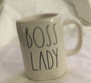 Rae Dunn By Magenta Ceramic Boss Lady Coffee Tea Mug Cup 16 Ounce Ivory