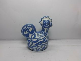 Mid Century Modern Pablo Zabal Signed Chilean Art Pottery,  Rooster Figurine