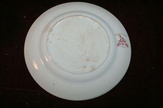 Staffordshire Red Transferware Plate - ITALY Pattern - E.  M.  & Co. 4