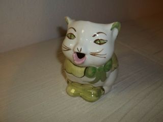 Cash Family Cat Creamer Hand Painted Green Eyes