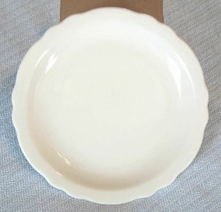 Homer Laughlin Dinner Plates 8 - 1/4 " Cream Scalloped Rim Restaurantware Large Qty