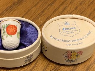 Vintage Thimble Queen’s Fine Bone China - Rosina China Co.  Made In England