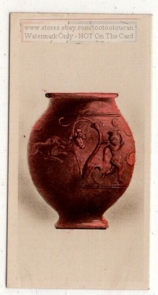 France Gallia Oval Red Clay Urn Pottery Ceramic 1920s Trade Ad Card