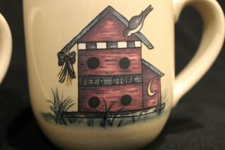 3 Feed Store Mugs Birdhouse by HOME & GARDEN PARTY 4
