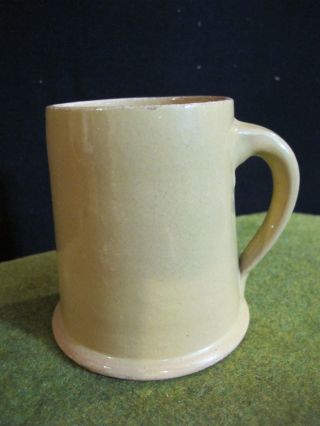 Vintage Yellow Ware Stoneware Root Beer Mug Cup Country Decor