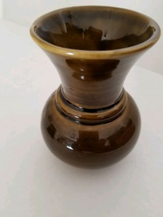 Prinknash Made In England Vase Bud Vase Collectible 4 Inch Vase Dark Brown