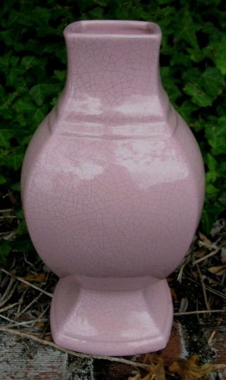 Vintage Jaru Pottery Pink Vase 11 Inches 1986