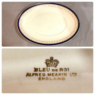 Alfred Meakin Bleu De Roi 14.  5 " Platter Serving Dish England Bone China Vintage