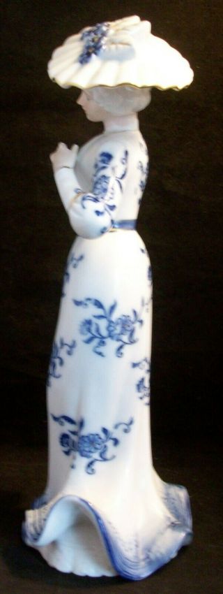 Vintage KPM Crown Mark Porcelain Figurine Victorian Woman 2