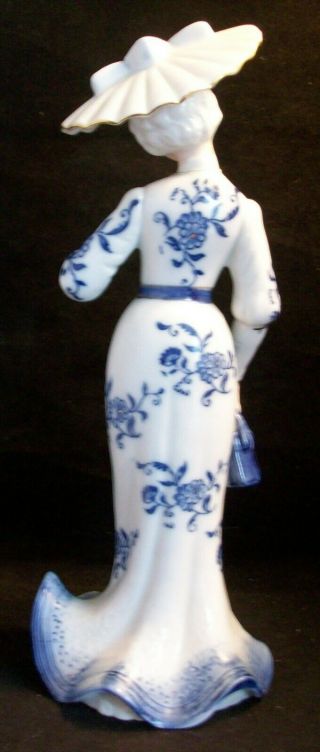 Vintage KPM Crown Mark Porcelain Figurine Victorian Woman 3