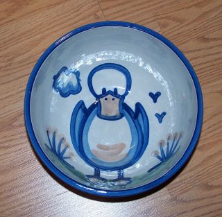 Vintage Hadley Pottery Serving Bowl With Duck Design