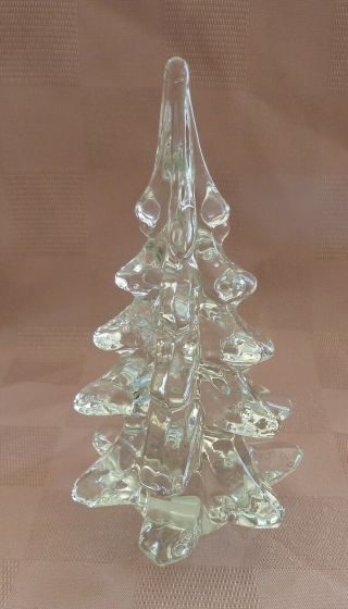 Vintage Lefton Clear Crystal Glass Christmas Tree Decoration