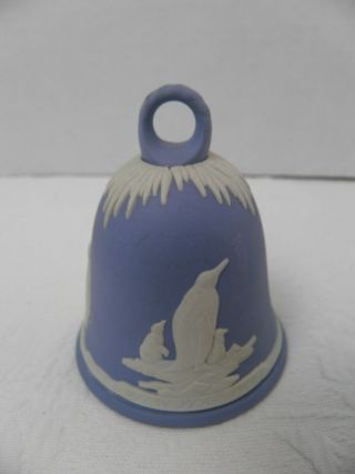 Vintage Blue White Wedgwood Jasperware Bell - Year 1979 Penguin