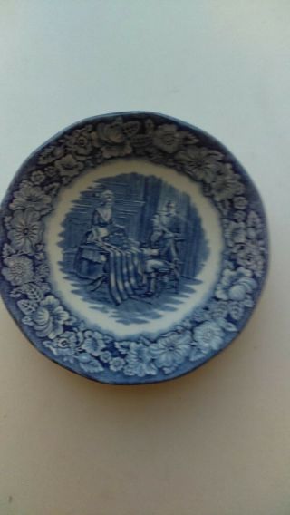 Liberty Blue China 5 " Dish,  Historic Colonial Scenes - Betsy Ross