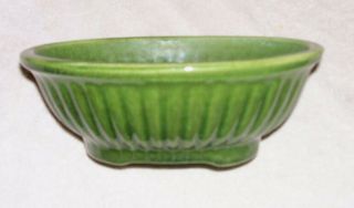 Vintage Haeger Pottery Oval Bowl Planter Green 8 X 6 " - 3 " Tall 3938 Usa
