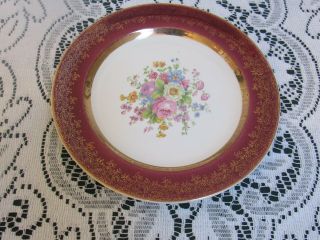 Antique China Small Plate Century By Salem 23 Karat Gold Encrusted