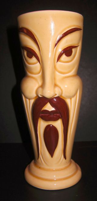 Vintage Fu Manchu Orchids Of Hawaii Ceramic Vase Tiki Mug Japan Mij