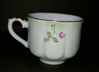 Vintage Demitasse Coffee / Tea Cup Saucer - Bavarian Rose Hand Painted Japan 4