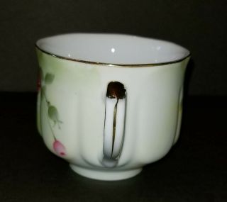 Vintage Demitasse Coffee / Tea Cup Saucer - Bavarian Rose Hand Painted Japan 5