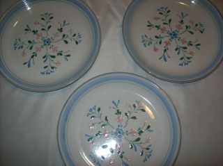 Set Of 3 " Fascino " Dinner Plates 10 3/4 " Yamaka Stoneware
