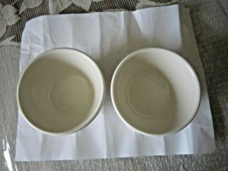 Set of 2 Vtg Buffalo China Restaurant Ware Off - White 6 Oz.  Soup Custard Bowls 4