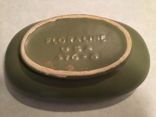 Vintage McCoy Floraline USA Pottery Footed Oval Green Planter 476 - 8 2