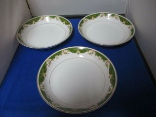 Vintage Style House " Kimberly " Fine China Made In Japan 3 Soup Bowls 7 1/2 "