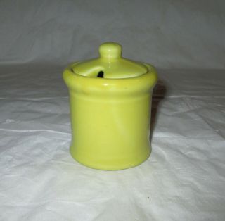 H.  F.  Coors California 2.  5 " Honey Jam Condiments Yellow Jar & Lid Chefsware 30